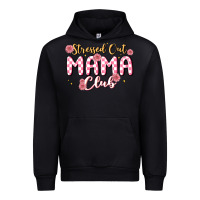 Black stressed out mama club Urban Hoodie - MaliasSmallBusiness