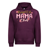 Mauve Wine stressed out mama club Urban Hoodie - MaliasSmallBusiness