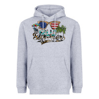 Heather Grey hello summer Heavyweight Hoodie - SublimationCraftShop