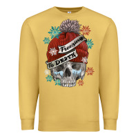 Antique Gold freezing to death skull Premium Sweatshirt - FaDigitalArtStudio