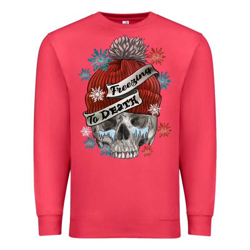 Freezing To Death Skull Premium Sweatshirt by FaDigitalArtStudio | Teevron