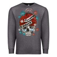 Charcoal Heather freezing to death skull Premium Sweatshirt - FaDigitalArtStudio