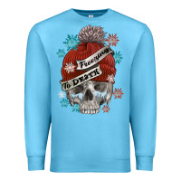 Ocean Blue freezing to death skull Premium Sweatshirt - FaDigitalArtStudio