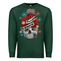 Sports Green freezing to death skull Premium Sweatshirt - FaDigitalArtStudio