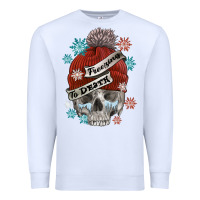 White freezing to death skull Premium Sweatshirt - FaDigitalArtStudio
