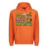 Carrot one lucky teacher st patricks Premium Hoodie - NancyCooperArtShop