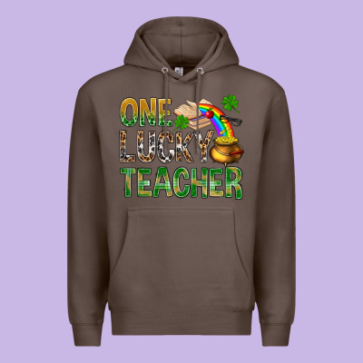 One Lucky Teacher St Patricks Premium Hoodie Designed By Nancycooperartshop