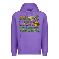 Purple one lucky teacher st patricks Premium Hoodie - NancyCooperArtShop