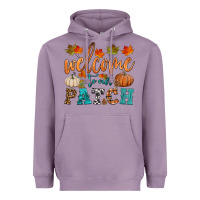 Lavender welcome to our patch Heavyweight Hoodie - HRA Design Shop
