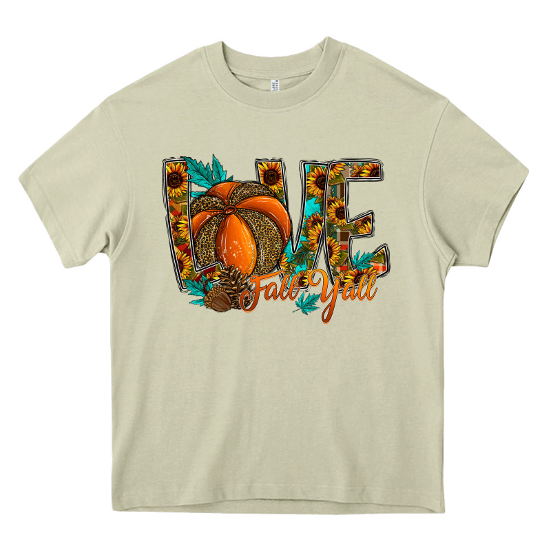 Love Fall Y'all Heavy Core Tee by CowhideDigitalArt | Teevron