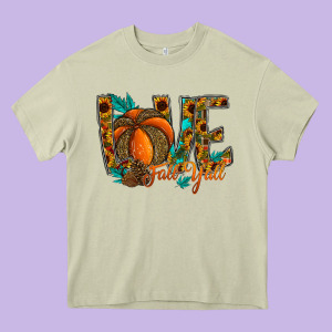 Love Fall Y'all Heavy Core Tee Designed By Cowhidedigitalart