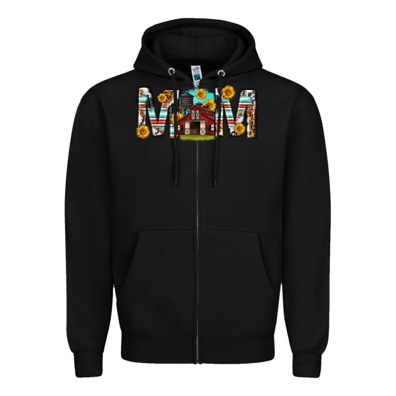 Barn Mom Western Mother S Day Zipper Hoodie by texasbilliewilder | Teevron