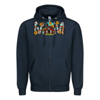 Navy barn mom western mother s day Zipper Hoodie - texasbilliewilder