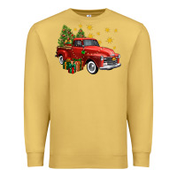 Antique Gold christmas truck Premium Sweatshirt - FaDigitalArtStudio