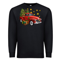 Black christmas truck Premium Sweatshirt - FaDigitalArtStudio