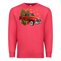 Cardinal christmas truck Premium Sweatshirt - FaDigitalArtStudio