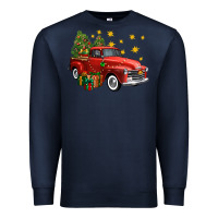 Navy christmas truck Premium Sweatshirt - FaDigitalArtStudio