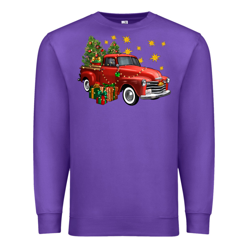 Christmas Truck Premium Sweatshirt by FaDigitalArtStudio | Teevron