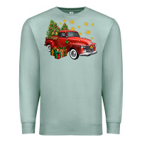 Seafoam christmas truck Premium Sweatshirt - FaDigitalArtStudio