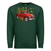Sports Green christmas truck Premium Sweatshirt - FaDigitalArtStudio