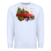 White christmas truck Premium Sweatshirt - FaDigitalArtStudio