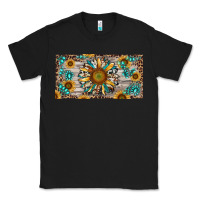 Black western sunflower and gemstone license plate Classic Tee - RanaPortraitStore