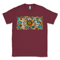 Burgundy western sunflower and gemstone license plate Classic Tee - RanaPortraitStore