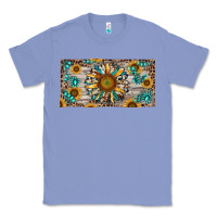Colony Blue western sunflower and gemstone license plate Classic Tee - RanaPortraitStore