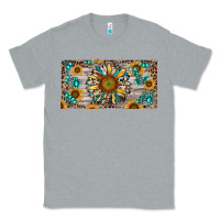 Heather Grey western sunflower and gemstone license plate Classic Tee - RanaPortraitStore