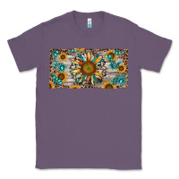 Lavender western sunflower and gemstone license plate Classic Tee - RanaPortraitStore