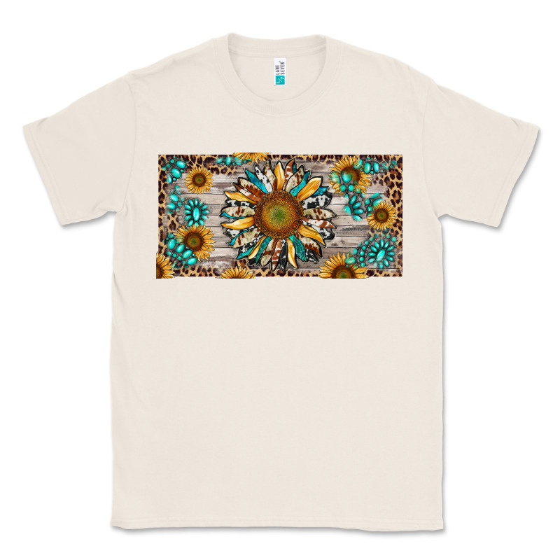 Western Sunflower And Gemstone License Plate Classic Tee by RanaPortraitStore | Teevron