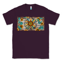 Plum western sunflower and gemstone license plate Classic Tee - RanaPortraitStore
