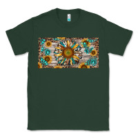 Sports Green western sunflower and gemstone license plate Classic Tee - RanaPortraitStore