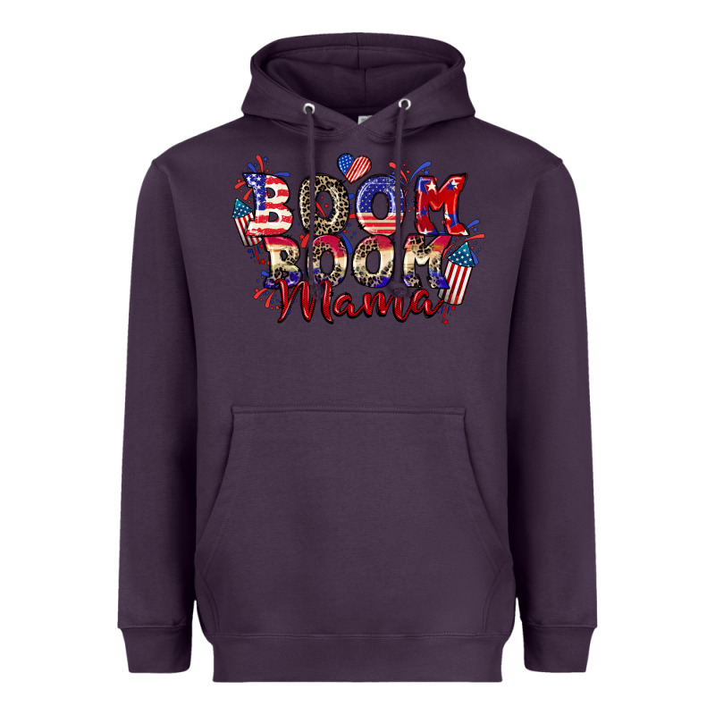 Boom Boom Mama 4th Of July Heavyweight Hoodie by CowGirlArtShop | Teevron
