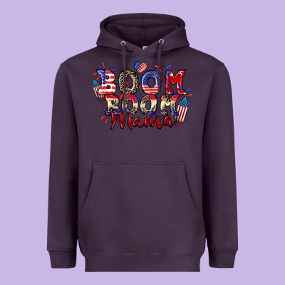 Boom Boom Mama 4th Of July Heavyweight Hoodie Designed By Cowgirlartshop