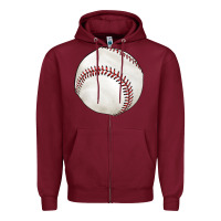 Burgundy baseball Zipper Hoodie - texasbilliewilder