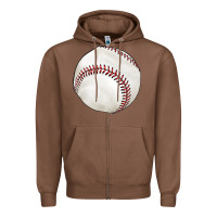 Chestnut baseball Zipper Hoodie - texasbilliewilder