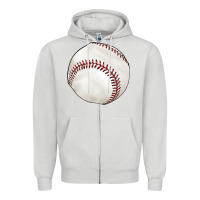 Dove Grey baseball Zipper Hoodie - texasbilliewilder
