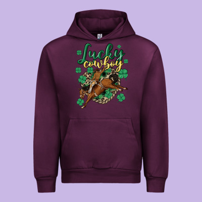 Lucky Cowboy Urban Hoodie Designed By Maliassmallbusiness