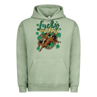 Pigment Oil Green lucky cowboy Urban Hoodie - MaliasSmallBusiness