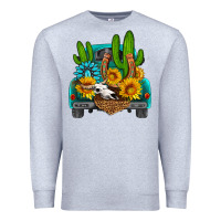 Heather Grey western truck Horseshoe Premium Sweatshirt - HRA Design Shop