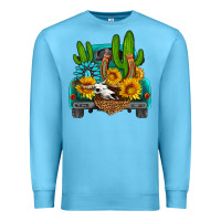 Ocean Blue western truck Horseshoe Premium Sweatshirt - HRA Design Shop