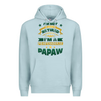 Blue Mist i'm not retired i'm a professional papaw Premium Hoodie - Jasminsmagicworld