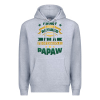 Heather Grey i'm not retired i'm a professional papaw Premium Hoodie - Jasminsmagicworld