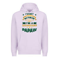 Lilac i'm not retired i'm a professional papaw Premium Hoodie - Jasminsmagicworld