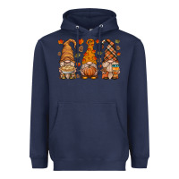 Navy fall gnome Heavyweight Hoodie - HRA Design Shop