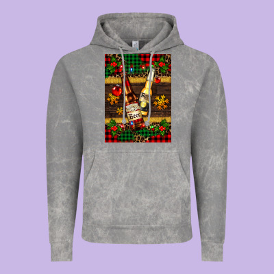 Snow And Beer Bottles Vintage Hoodie Designed By Adodesignshop