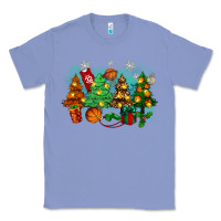 Colony Blue christmas trees with basketball Classic Tee - Zillion Design Studio