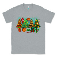 Heather Grey christmas trees with basketball Classic Tee - Zillion Design Studio