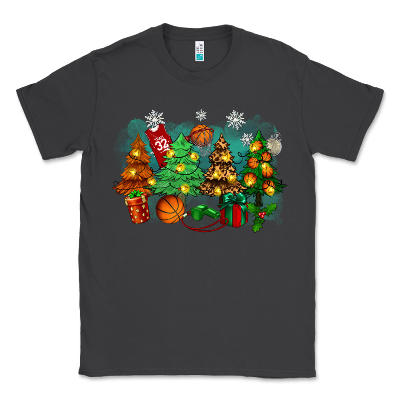 Christmas Trees With Basketball Classic Tee by Zillion Design Studio | Teevron